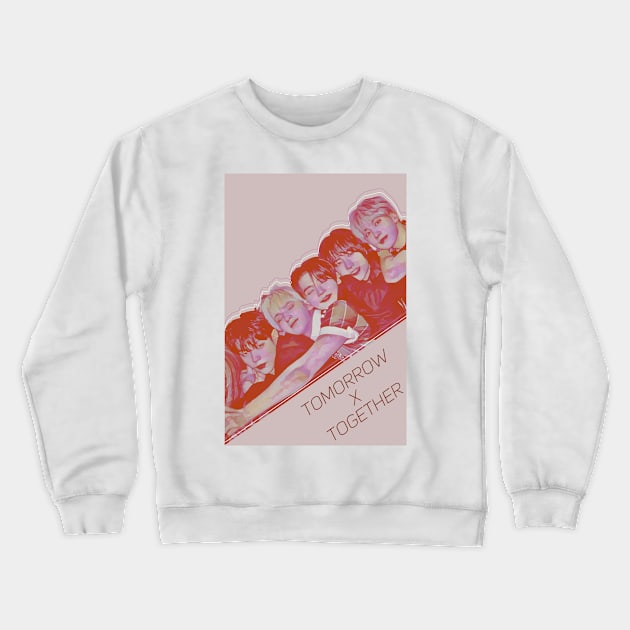 Tomorrow X Together Group photo design Crewneck Sweatshirt by bixxbite